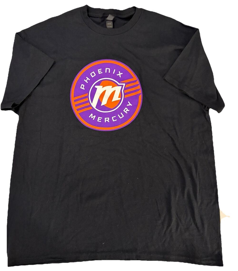 WNBA Phoenix Mercury Black Tshirt Logo Golden XL Basketball